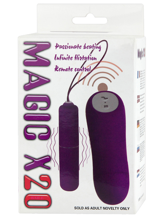 Вибропуля Magic X20 с дистанционным пультом, 20 видов вибрации, чёрная, 20x76 мм