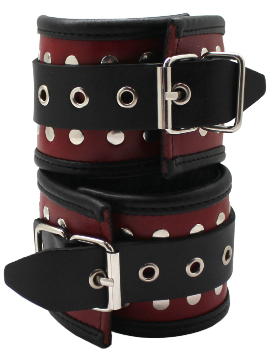 Наручники фигурные, чёрно-красные, размер универсальный