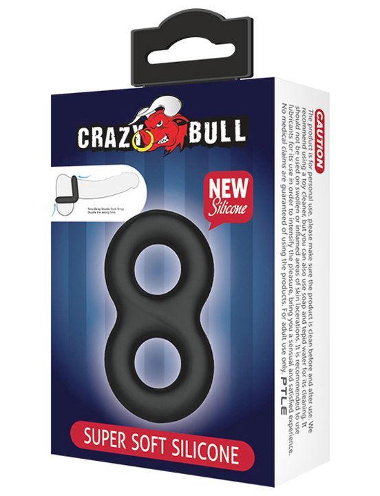 Эрекционное эластичное кольцо из серии Crazy Bull, двойное, 50 мм