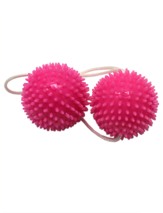Шарики вагинальные, шипастые, розовые, диаметр 30 мм