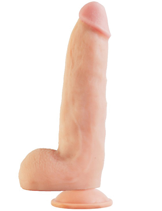 Фаллоимитатор на присоске F Line, неоскин, телесный, 45x220 мм