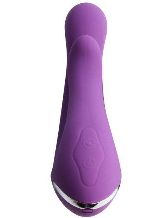 Вибромассажер Dual Kiss, анально-вагинальный, фиолетовый