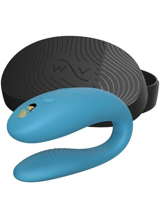 Вибромассажёр для пар We-Vibe Sync Go, голубой