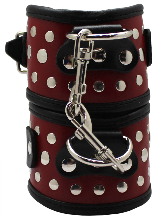 Наручники фигурные, чёрно-красные, размер универсальный