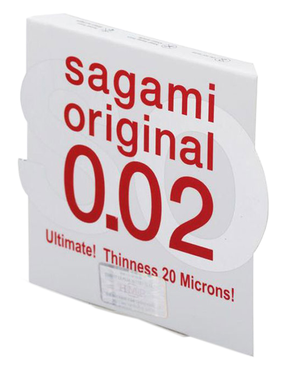 Презервативы Sagami Original 0.02, тонкие, полиуретановые, 1 шт.