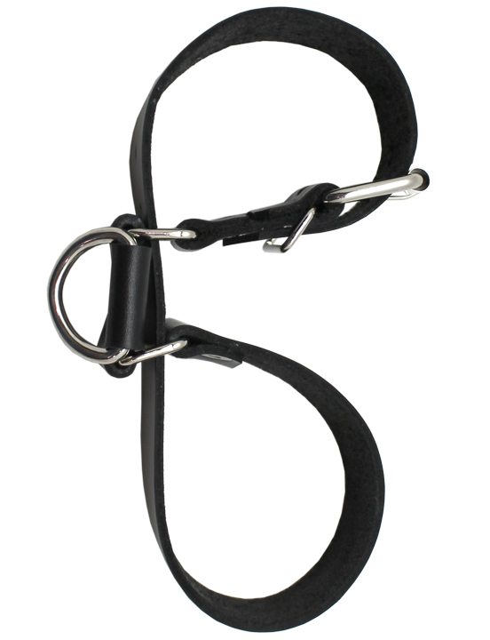Наручи ременные с полукольцом, чёрные, размер универсальный
