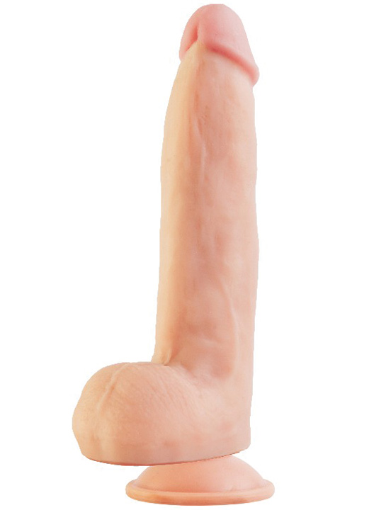 Фаллоимитатор на присоске F Line, неоскин, телесный, 45x220 мм