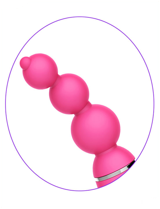 Вибратор BARBARA анальный с вращением Barbara (цепочка шариков)